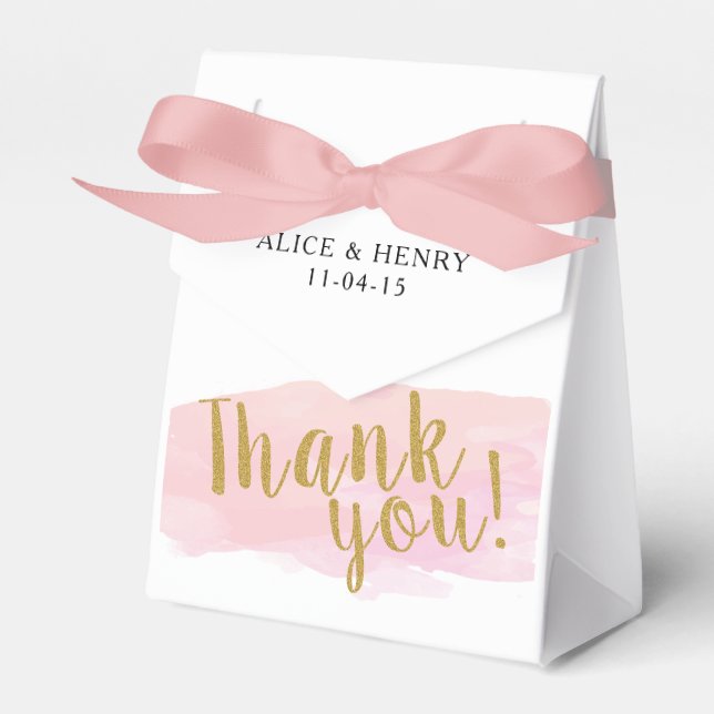 Personalisiert Dankeschön Gastgeschenk Hochzeit Geschenkschachtel (Vorderseite)