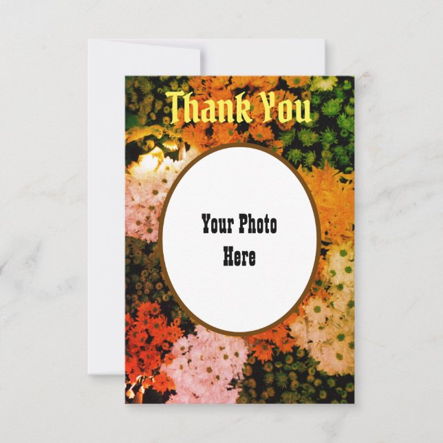 Personalisiert Dankeschön Karte: floral Dankeskarte (Vorderseite)