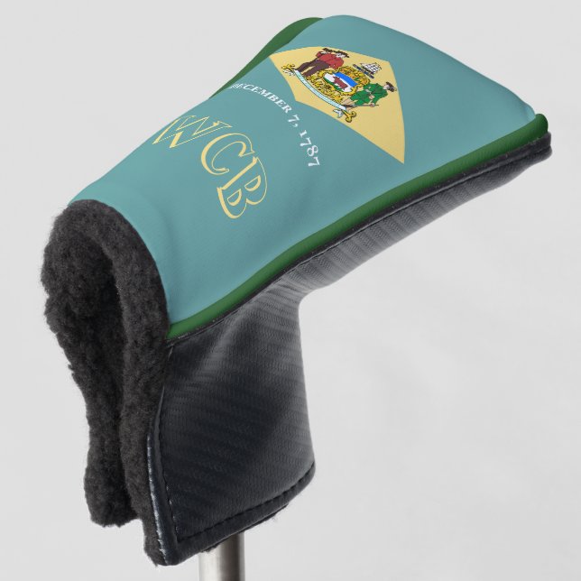 Personalisiert das State-Flag "Text Delaware" auf  Golf Headcover (3/4 Vorderseite)