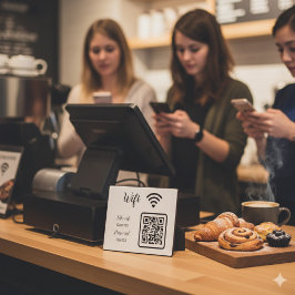 Personalisiert Das Wifi-Kennwort für Unternehmen Fotoplatte