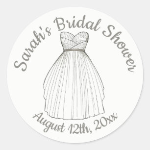 Personalisiert Date Bridge Brautparty Hochzeitsgow Runder Aufkleber