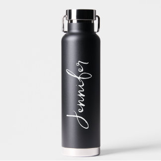 Personalisiert dein Name Hochzeitsgeschenk schwarz Trinkflasche