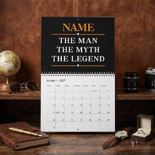Personalisiert den Mann, den Mythos, die Legende Kalender