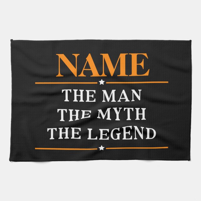 Personalisiert den Mann, den Mythos, die Legende Küchentuch (Horizontal)