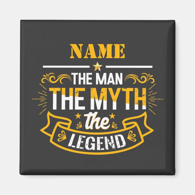 Personalisiert den Mann, den Mythos, die Legende Magnet (Vorne)