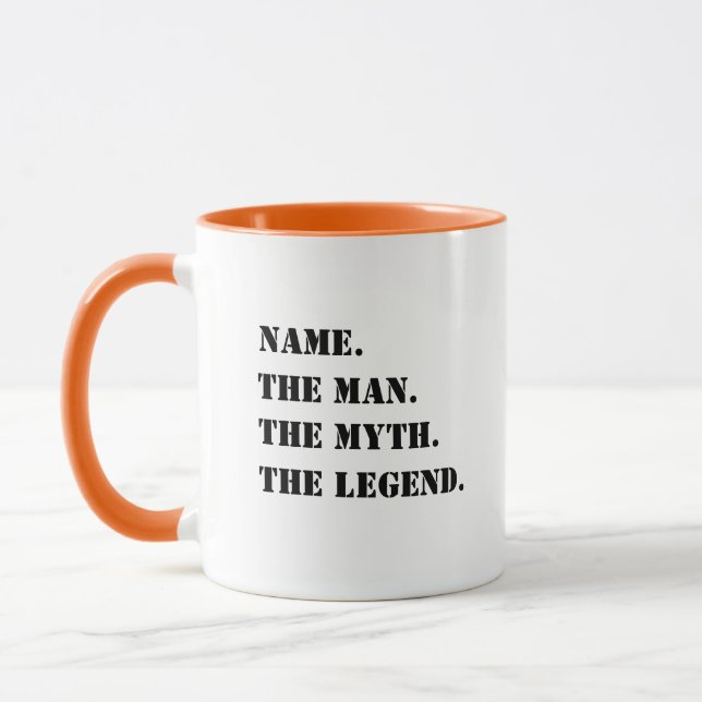 Personalisiert den Mann, den Mythos, die Legende Tasse (Links)