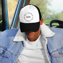 Personalisiert den Mann, den Mythos, die Legende Truckerkappe