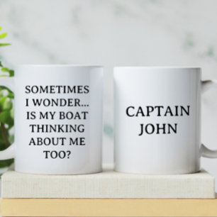 Personalisiert denkt mein Boot Sonnenboot Kaffeetasse