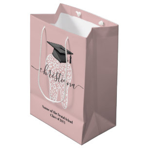 Personalisiert Dental Abschluss Leopard Tooth Grad Mittlere Geschenktüte