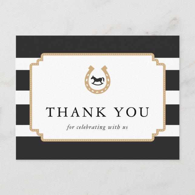 Personalisiert Derby danke Ihnen Postcard Baby Dus Postkarte (Vorderseite)