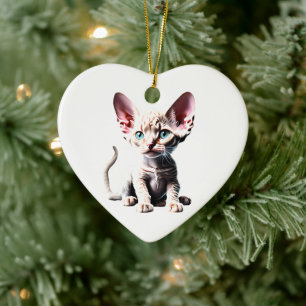Personalisiert Devon Rex Kitten Keramik Ornament