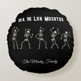 Personalisiert Dia De Los Muertos Rundes Kissen