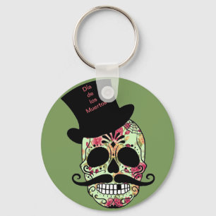 Personalisiert Dia de los Muertos Schlüsselanhänger