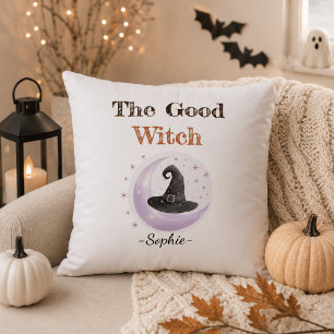 Personalisiert die gute Hexe - Halloween-Kissen Kissen