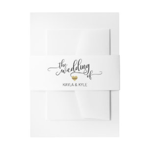 Personalisiert die Hochzeit der Schwarz-weißen Einladungsbanderole