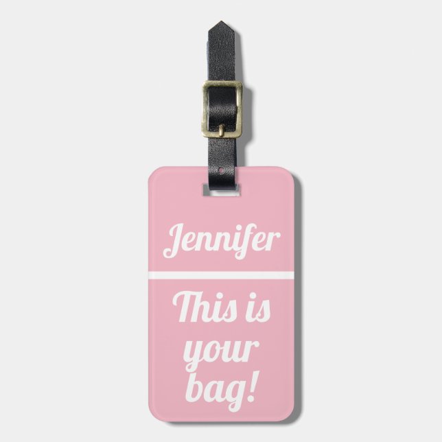 Personalisiert Dies ist Ihre Tasche | Funny Luggag Gepäckanhänger (Vorderseite vertikal)