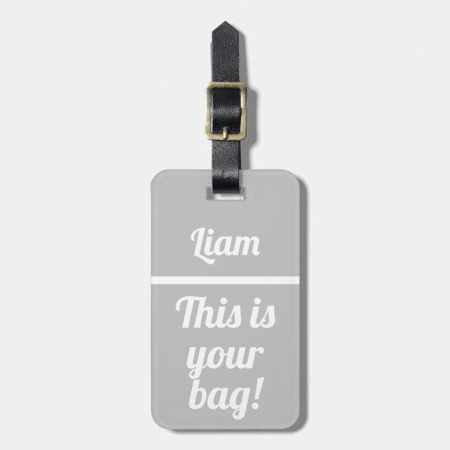 Personalisiert Dies ist Ihre Tasche | Funny Luggag Gepäckanhänger (Vorderseite vertikal)