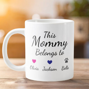 Personalisiert Diese Mama Gehört Zu Kinder Haustie Jumbo-Tasse