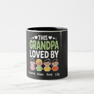 Personalisiert Dieser Opa Geliebt Von – Benutzerde Zweifarbige Tasse