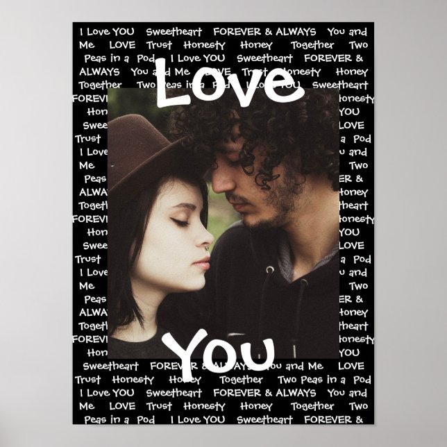 Personalisiert dieses "Liebe You"-Poster Poster (Vorne)