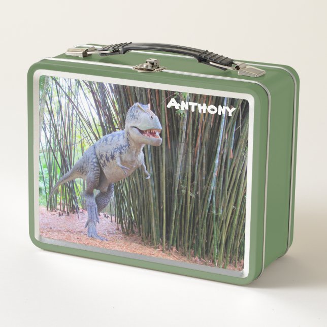 Personalisiert Dinosaur - Daspletosaurier Metall Brotdose (Vorderseite)