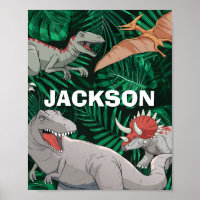 Personalisiert Dinosaur Kinder Dino Jurassic Trex 