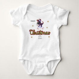 Personalisiert Dinosaur Rawr Babies Erste Weihnach Baby Strampler