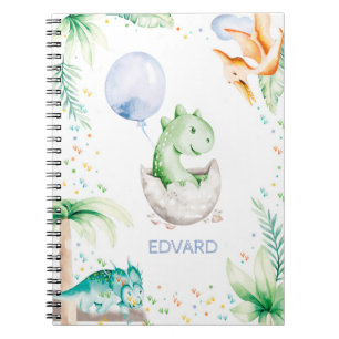 Personalisiert Dinosaur Spiral Foto Notebook Notizblock