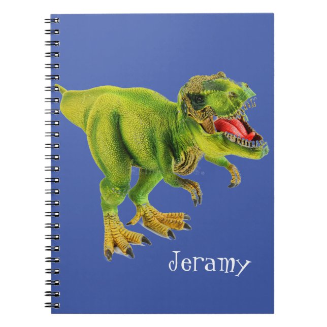 Personalisiert Dinosaur Spiral Foto Notebook Notizblock (Vorderseite)