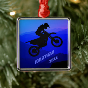Personalisiert Dirt Bike Motocross Weihnachten Ornament Aus Metall