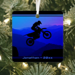 Personalisiert Dirt Bike Motocross Weihnachten Ornament Aus Metall