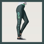 Personalisiert DJ DJ DJane Outfit Leggings<br><div class="desc">Schönes,  benutzerdefiniertes Legging mit dem Wort "DJ" und einem anpassbaren Namenstext in einem weichen aquamarinen blauen Farbton auf einem Farbverlauf von schwarz. Einzigartiges aber schönes Outfit für DJs / DJanes. Der Text ist anpassbar.</div>