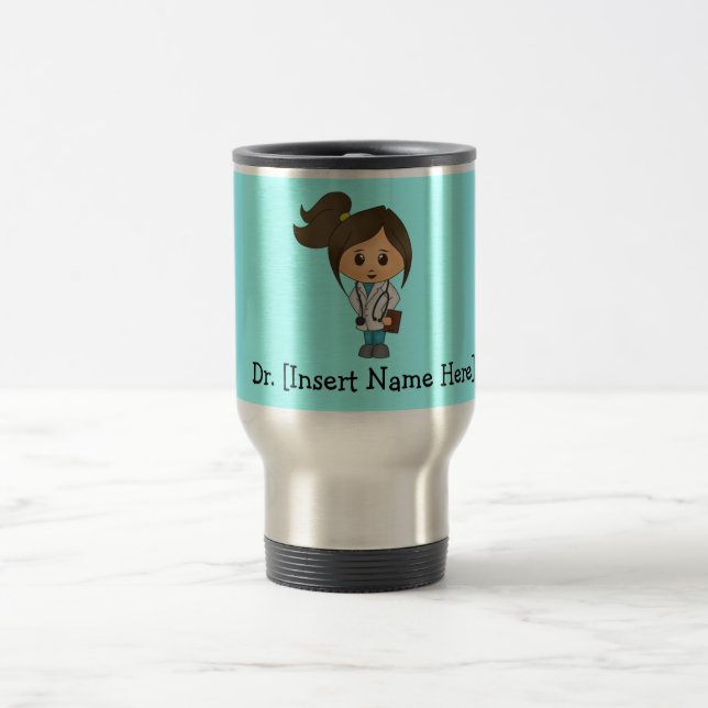 Personalisiert Doctor Female - Anpassbare Farben!  Reisebecher (Mittel)