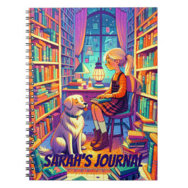 Personalisiert Dog Book Lovers Notebook Journal Notizblock