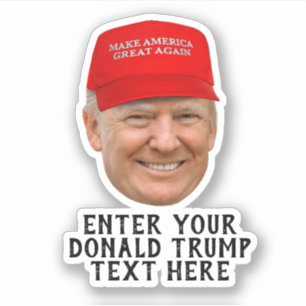 PERSONALISIERT DONALD TRUMP MAGA AUFKLEBER