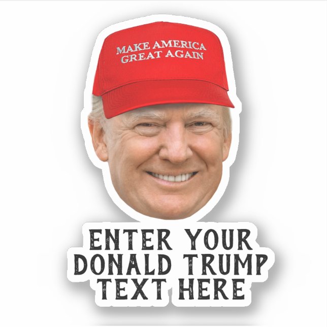 PERSONALISIERT DONALD TRUMP MAGA AUFKLEBER (Vorderseite)