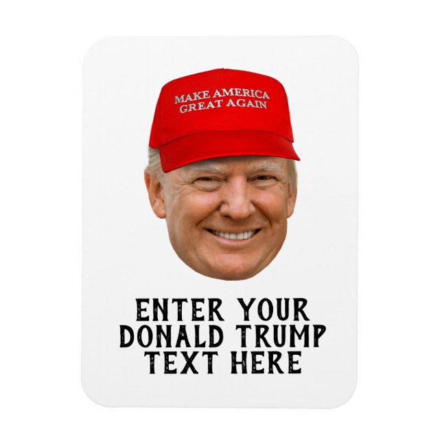 PERSONALISIERT DONALD TRUMP MAGA MAGNET (Vertikal)