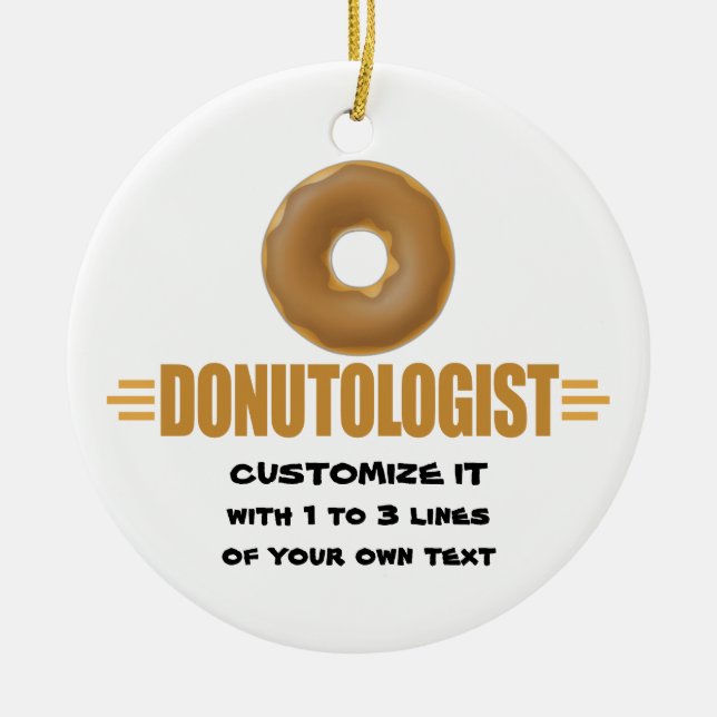 Personalisiert Donut Keramik Ornament (Vorne)