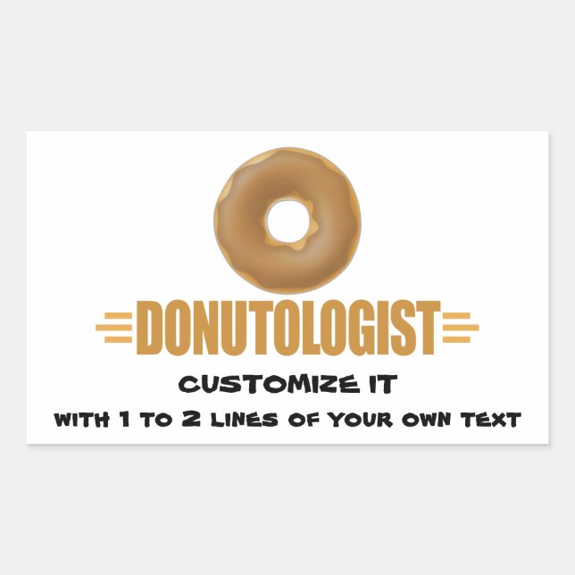 Personalisiert Donut Rechteckiger Aufkleber (Vorderseite)