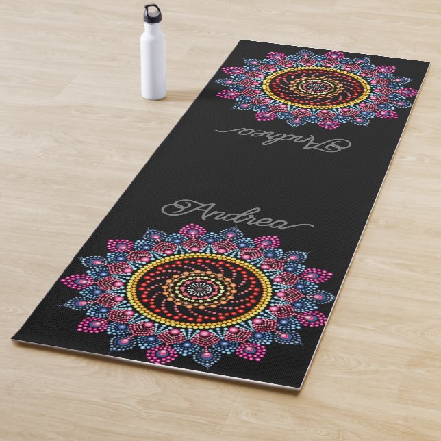 PERSONALISIERT DOT MANDALA KREATIV IHR EIGENES NIE YOGAMATTE (Beispiel)