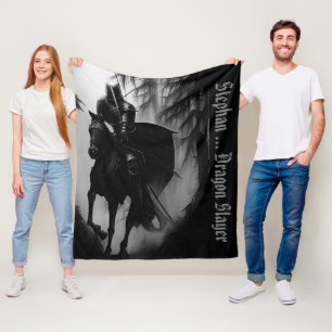 Personalisiert Dragon Slayer Knight Fleecedecke