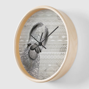 Personalisiert Drama Llama Wanduhr