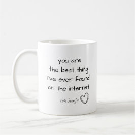 Personalisiert Du bist das Beste im Internet Kaffeetasse