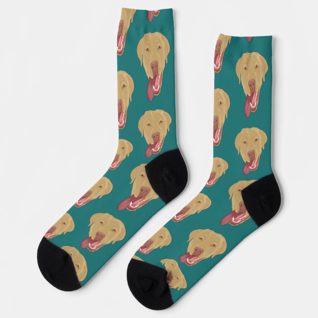 Personalisiert Dudley Labrador Socken (Linkes Detail)