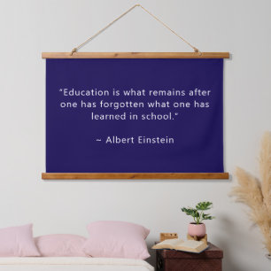 Personalisiert dunkelblau 36x26 Inspirational Wandteppich Mit Holzrahmen