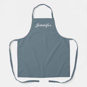 Personalisiert Dusty Blue Modern Script Womens Koc Schürze