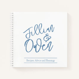 Personalisiert Dusty Blue Spiral Notebook Notizbuch