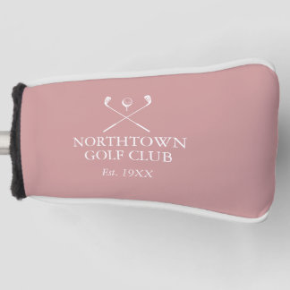 Personalisiert Dusty Rose Pink Golf Club Name Headcover