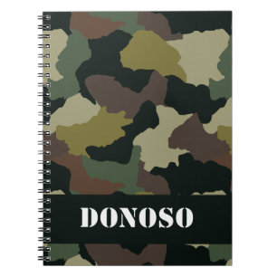 Personalisiert Earth Tone Camouflage Journal Notizblock