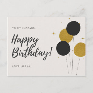 Personalisiert - Ehemann zum Geburtstag Postkarte